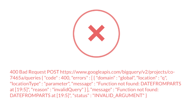 Örnek SQL hata mesajı